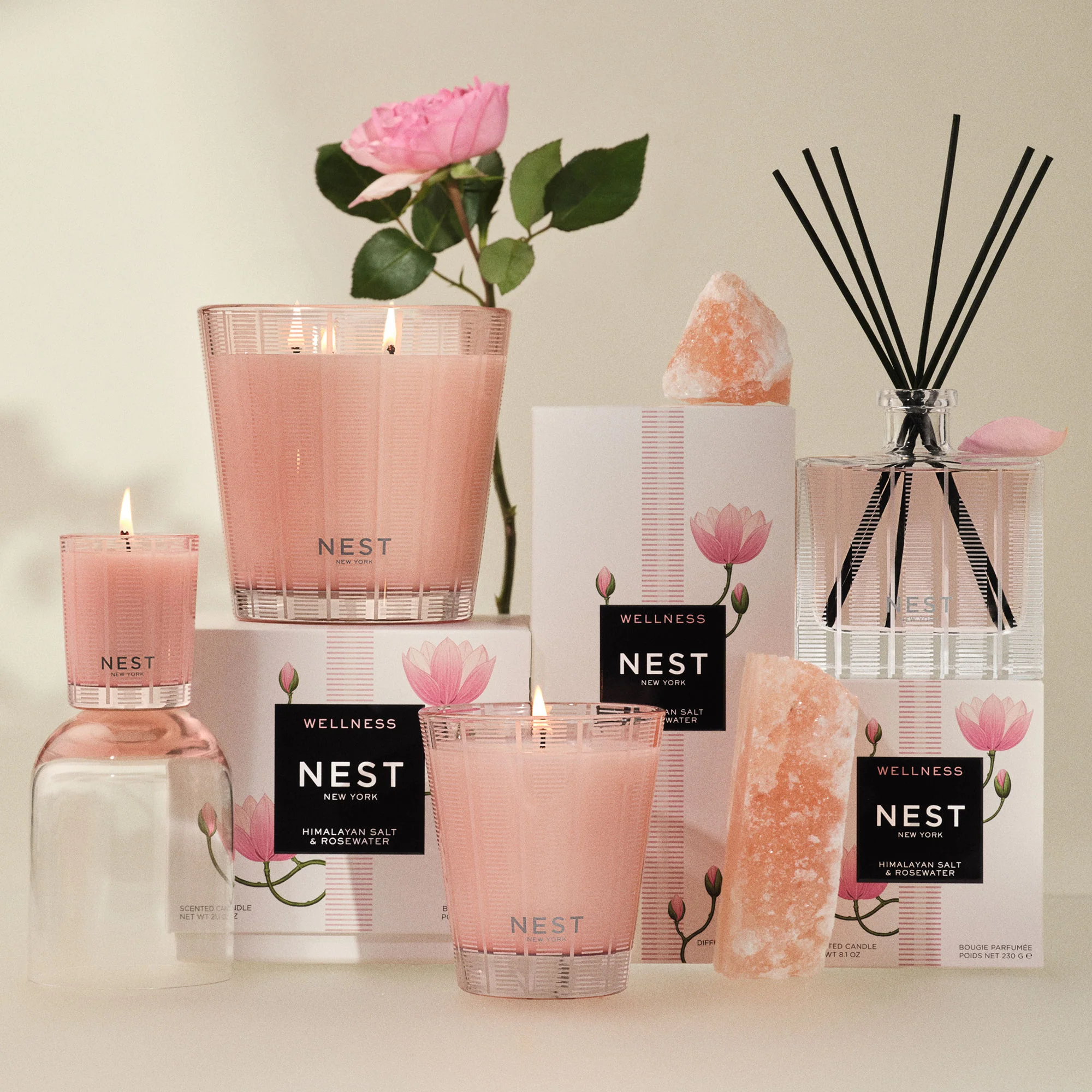 Himalayan Salt & Rosewater Candle - Image 5