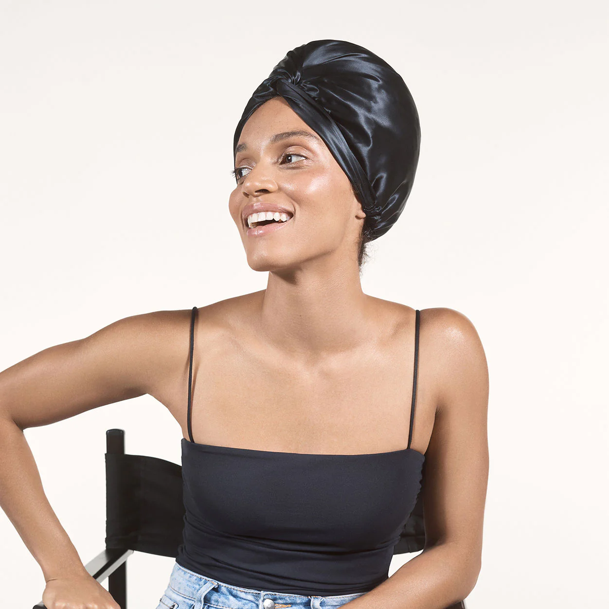 Pure Silk Black Turban - Image 3